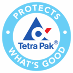 Tetra Pak blue logo in a white background