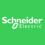 Schneider Electric logo outlined in a green background